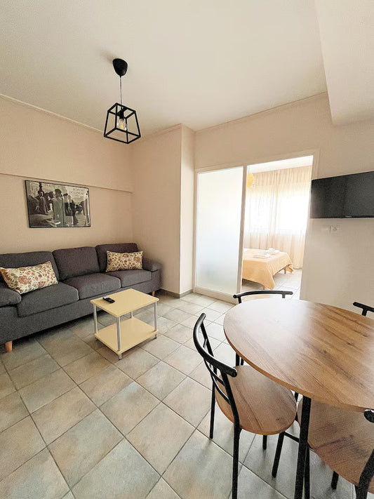 Helga Apartment living space, Athens center