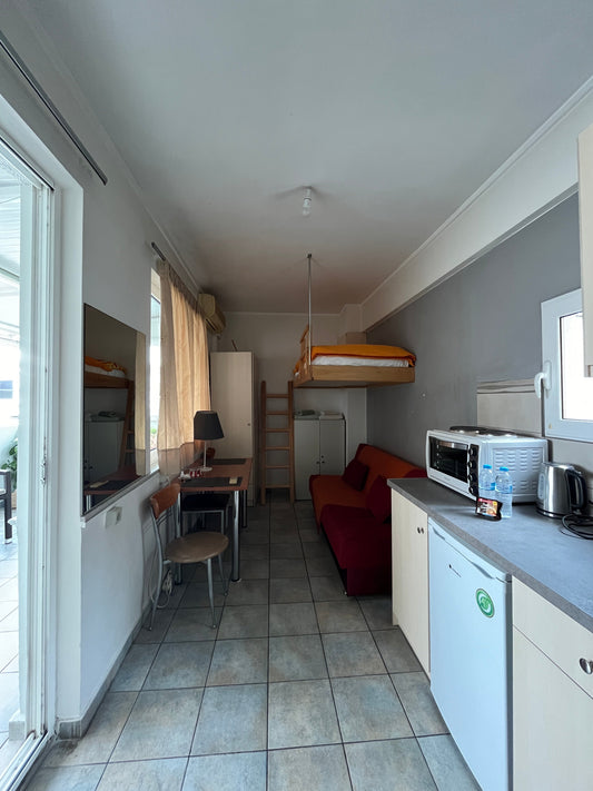 Oasis Apartment bedroom, central Athens budget stay