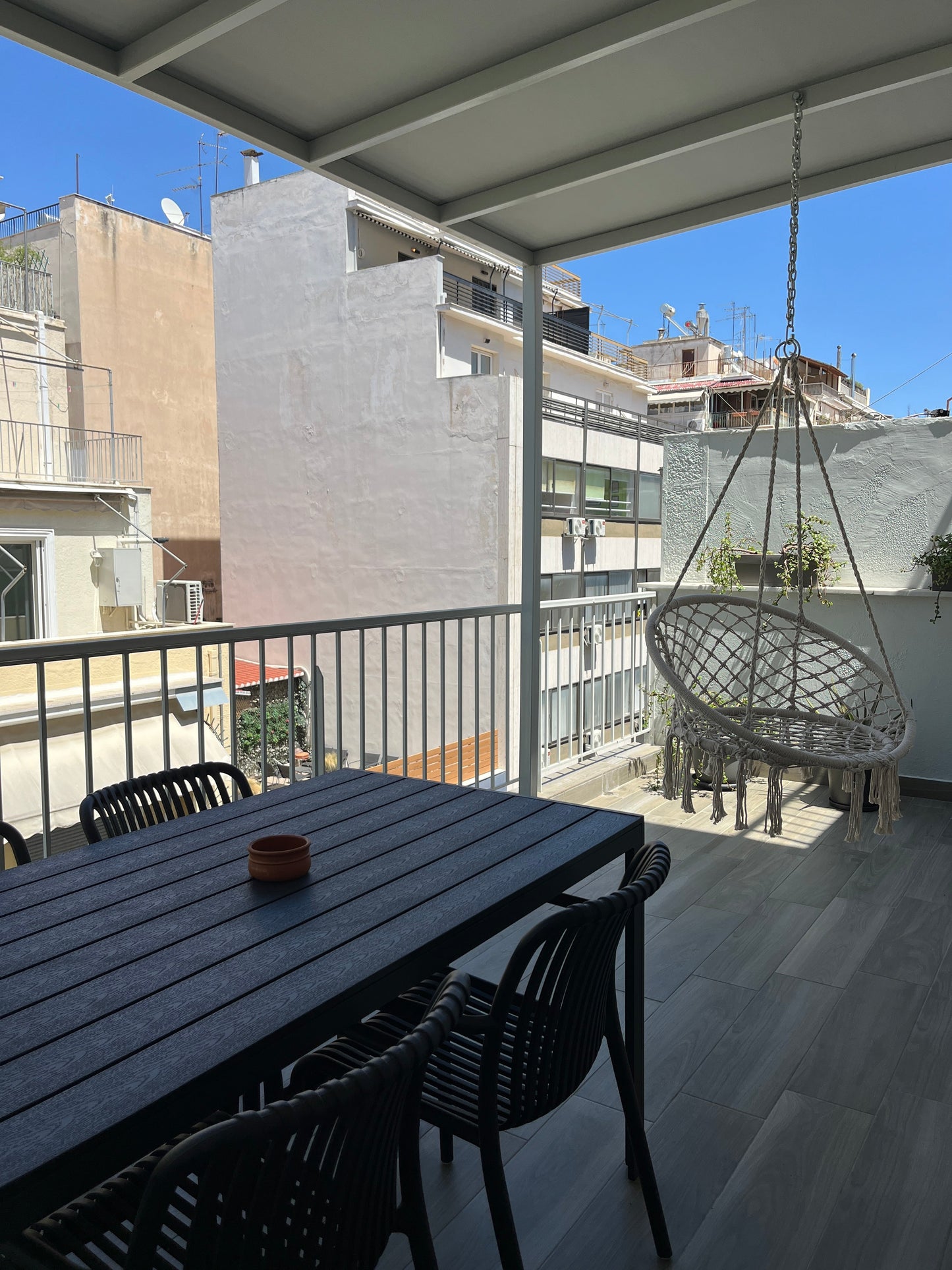 Apollo Apartment balcony, central Athens