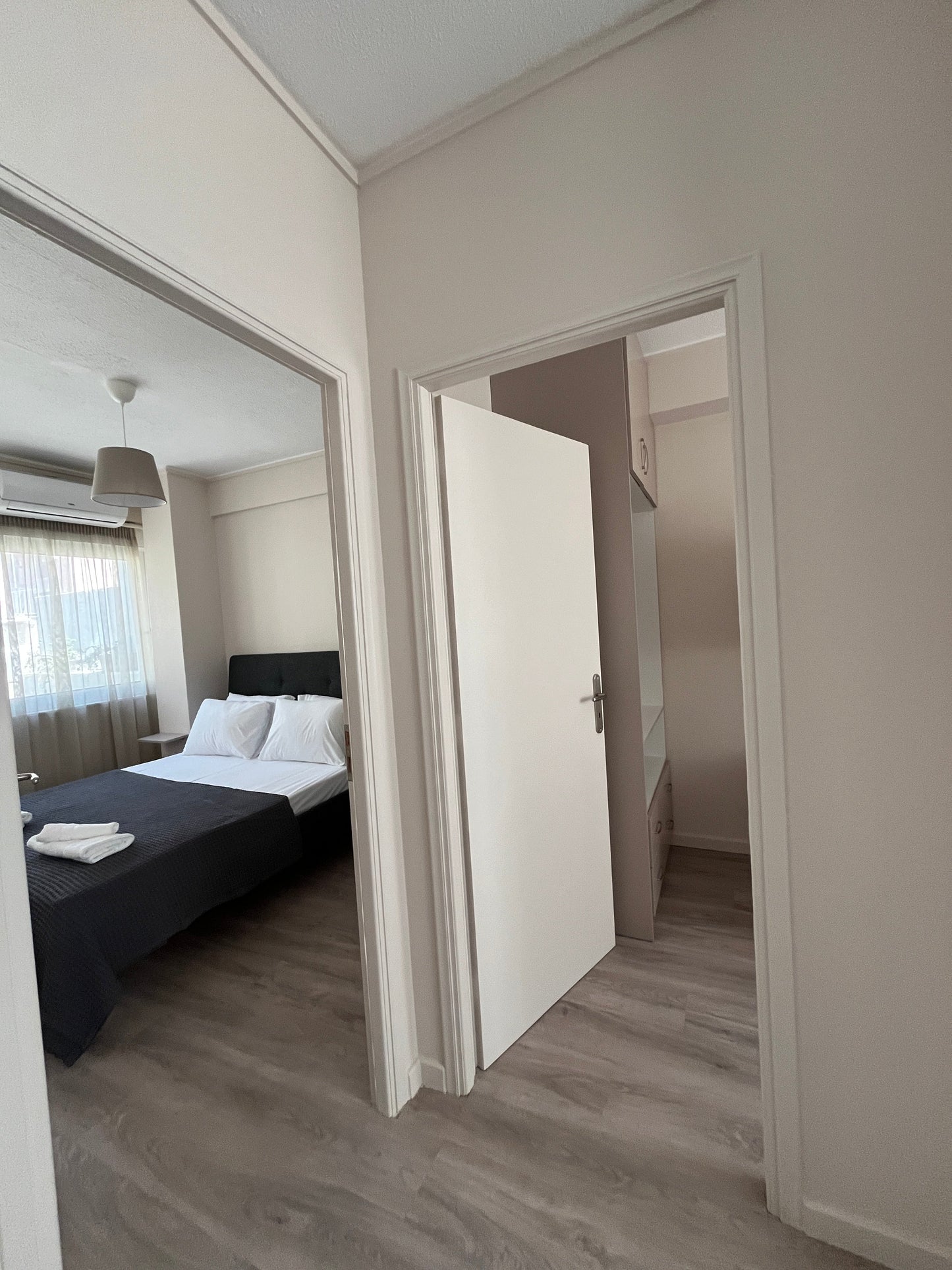 Apollo Apartment bedroom with double bed, Athens center