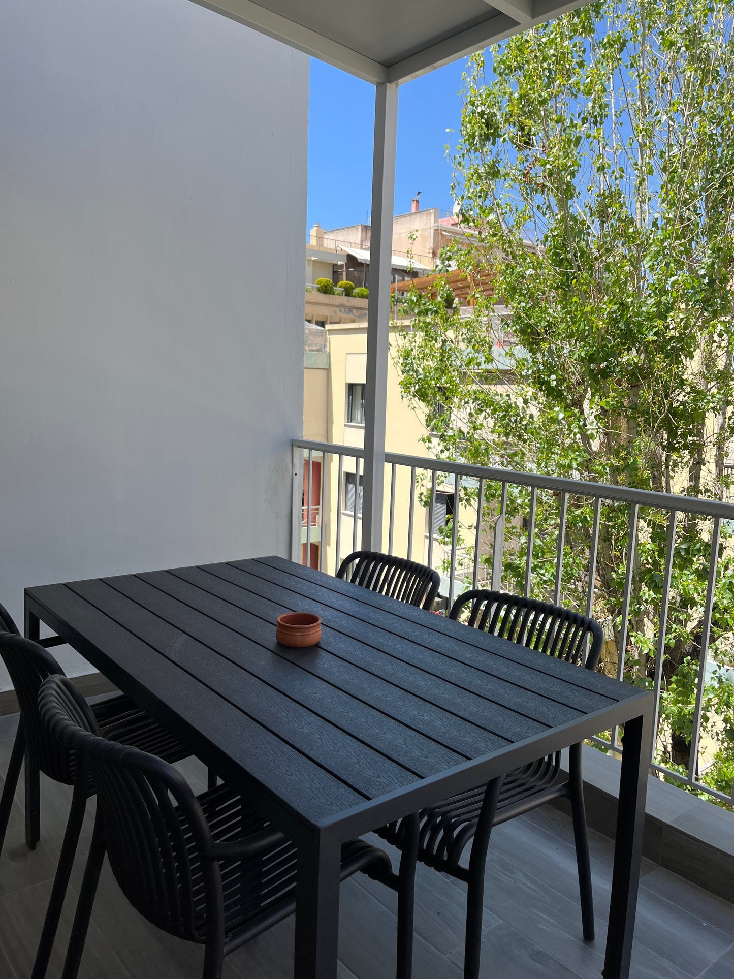 Apollo Apartment balcony, central Athens