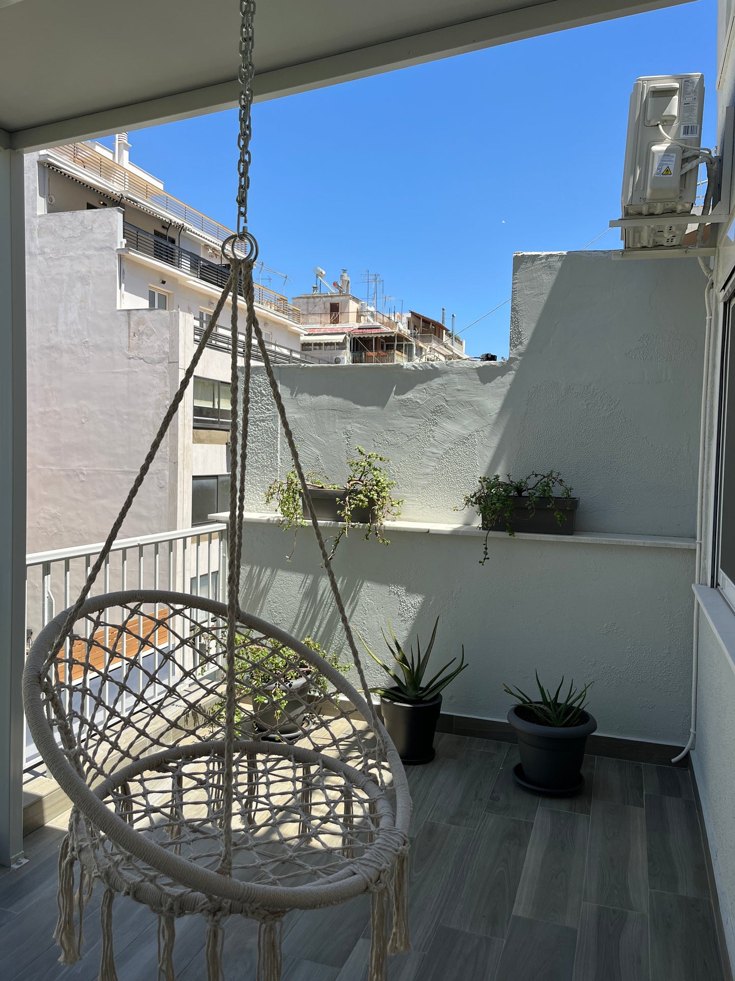 Apollo Apartment swing in the balcony, central Athens